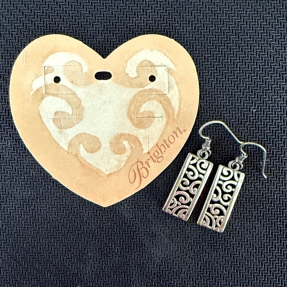 Vintage Brighton 'Deco Lace' french wire earrings - Picture 3 of 7